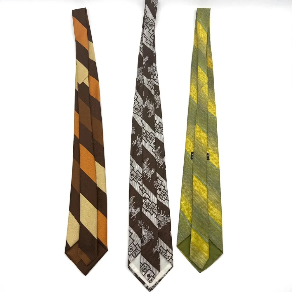 Vintage 60s/70s -Men's Necktie Lot of 3 Wembley JCPenney Wide Retro Ties